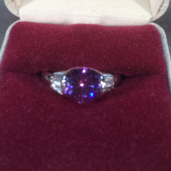 Amethyst Rhinestone Ring - Picture 2 of 4
